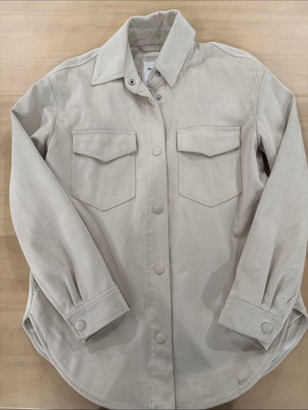 Abercrombie & Fitch Vegan Suede Oversized Jacket Size S